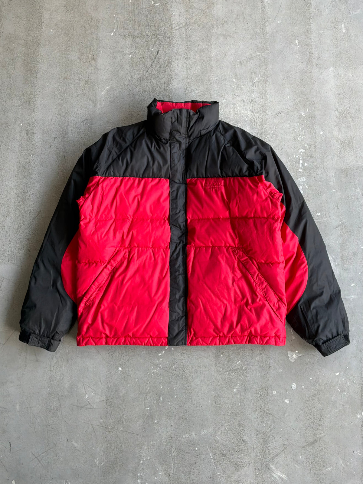 Balenciaga Vintage Red And Black Reversible Puffer Jacket