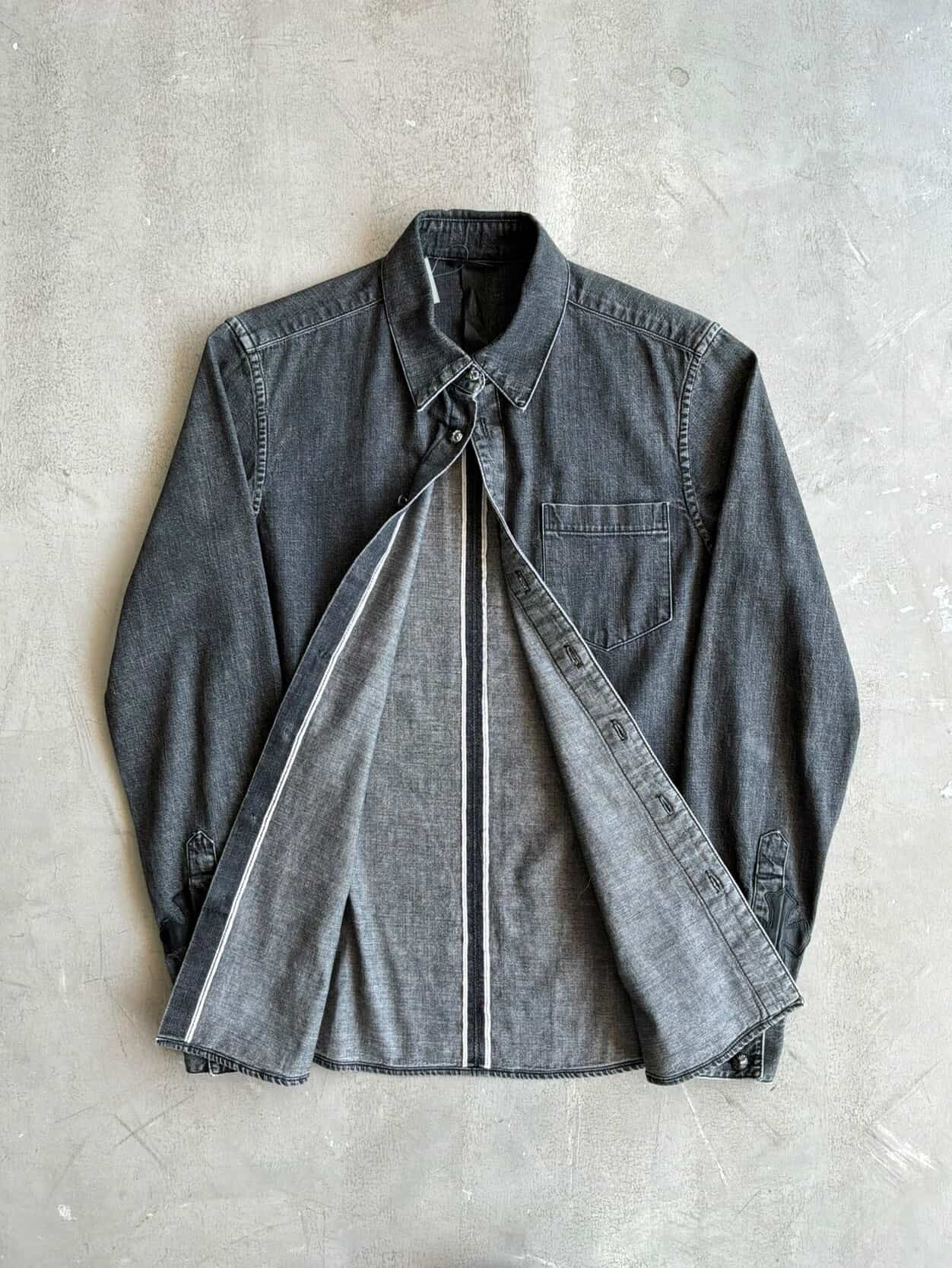Chrome Hearts Selvedge Denim Workdog Cross Patch Shirt