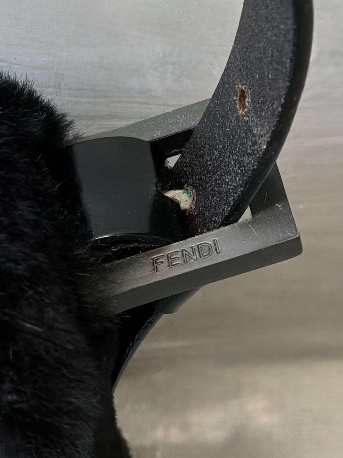 Fendi Rabbit Fur Baguette Bag