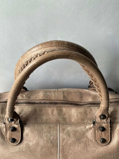 Balenciaga City Work Light Brown Lambskin Bag