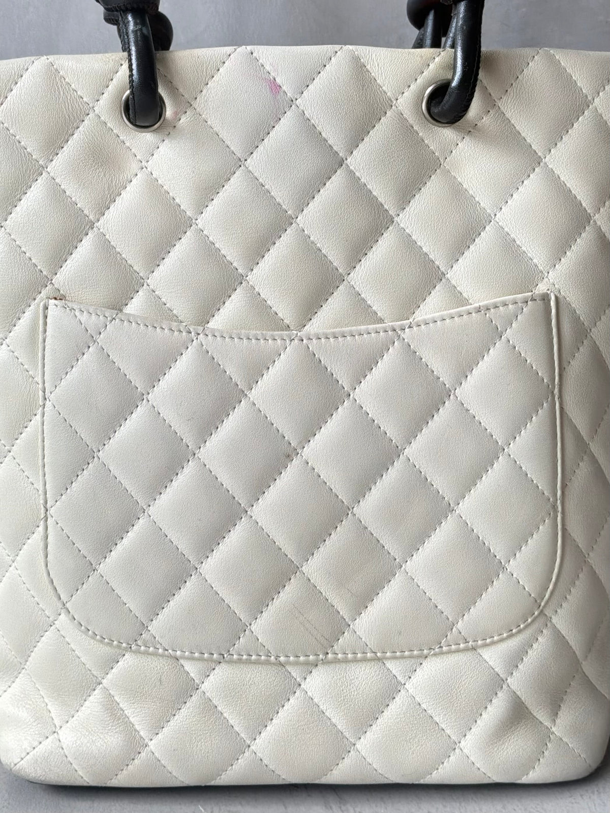 Chanel Cambon Ligne White & Black Small Tote Bag