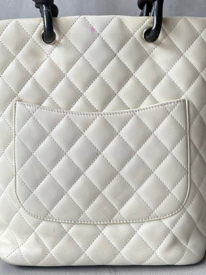 Chanel Cambon Ligne White & Black Small Tote Bag