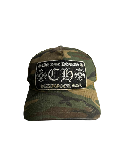 Vintage Chrome Hearts Camouflage Trucker Hat