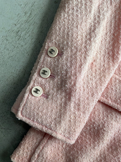 1996 Chanel Tweed Double Breasted Coat
