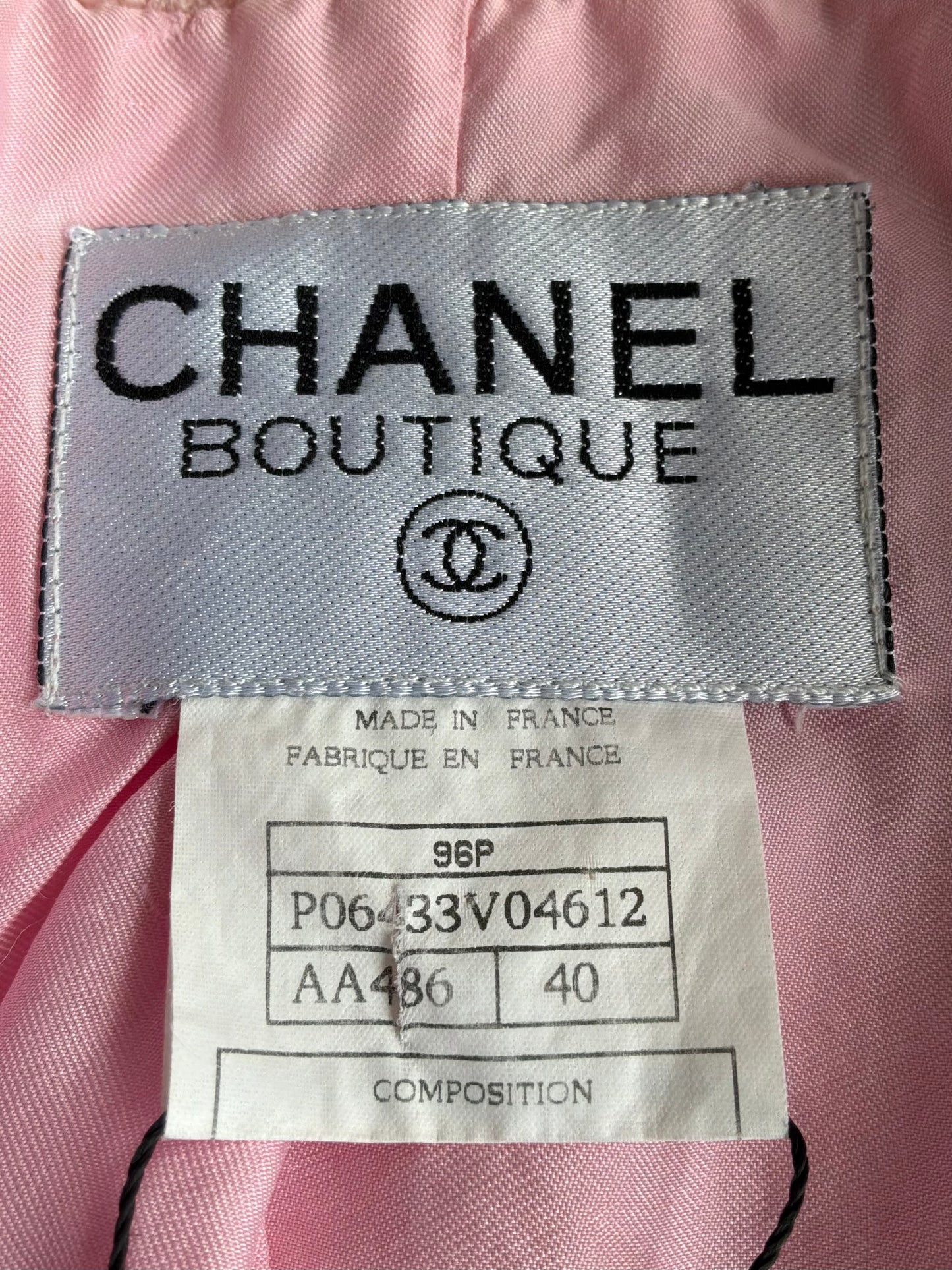 1996 Chanel Tweed Double Breasted Coat