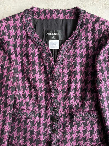 2009 Chanel Purple & Black Tweed Blazer