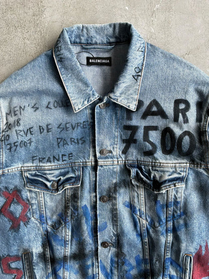 Balenciaga Graffiti Denim Jacket