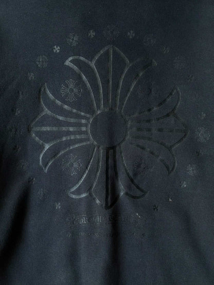 Vintage Chrome Hearts Tonal Cross Thermal Zip Hoodie