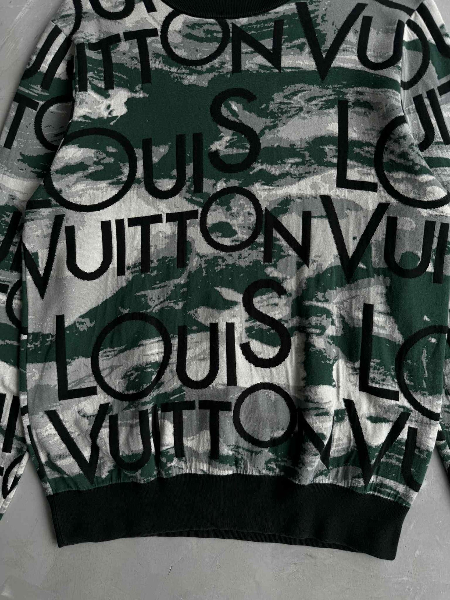 Louis Vuitton Camou Script Knit Crewneck