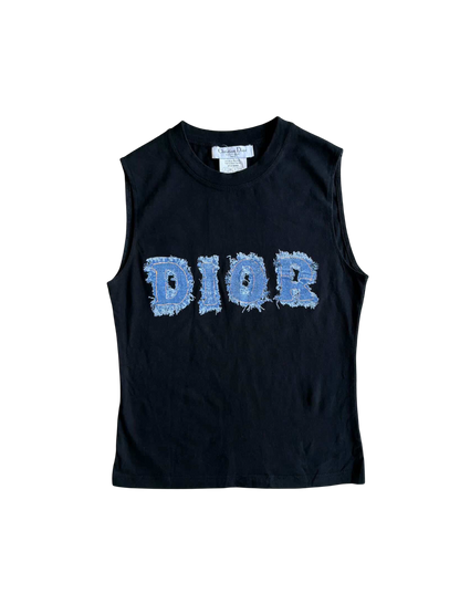 Dior Galliano Era Denim Script Tanktop