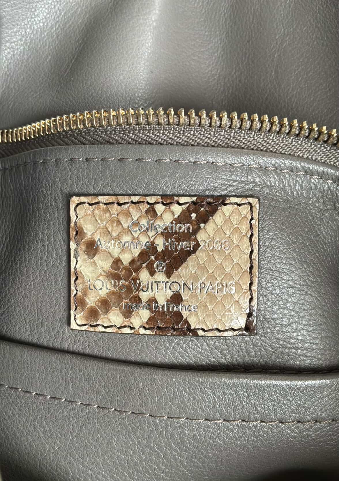 Louis Vuitton Suede Monogram Python Handle Shoulder Bag