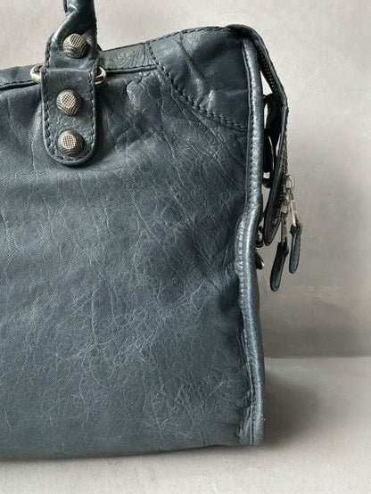 Balenciaga Classic City Giant 12 Navy Lambskin Bag