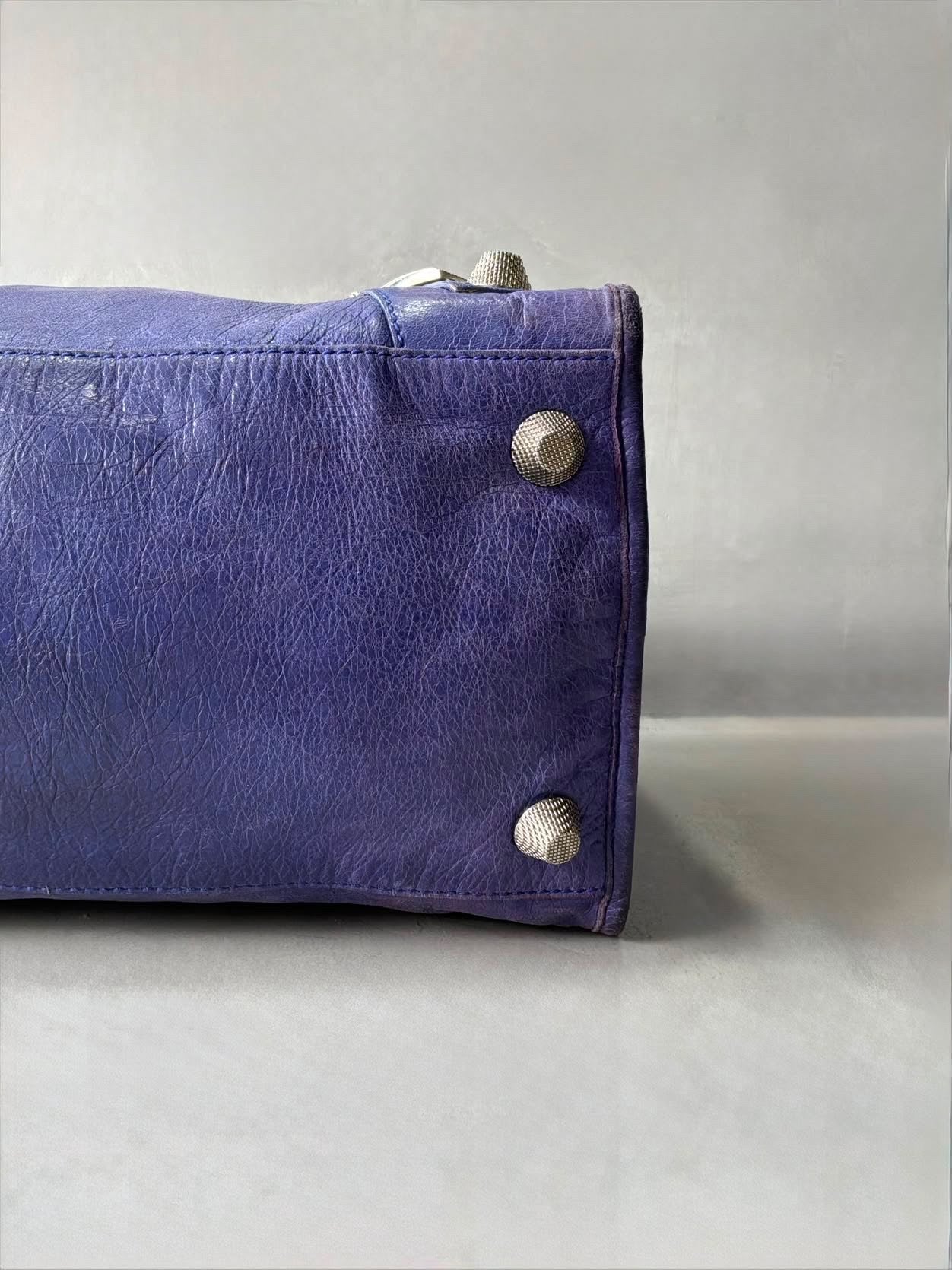 Balenciaga Work Giant 21 Purple Lambskin Bag