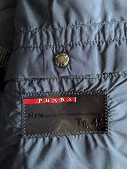 Prada Emblem Sleeve Puffer Jacket