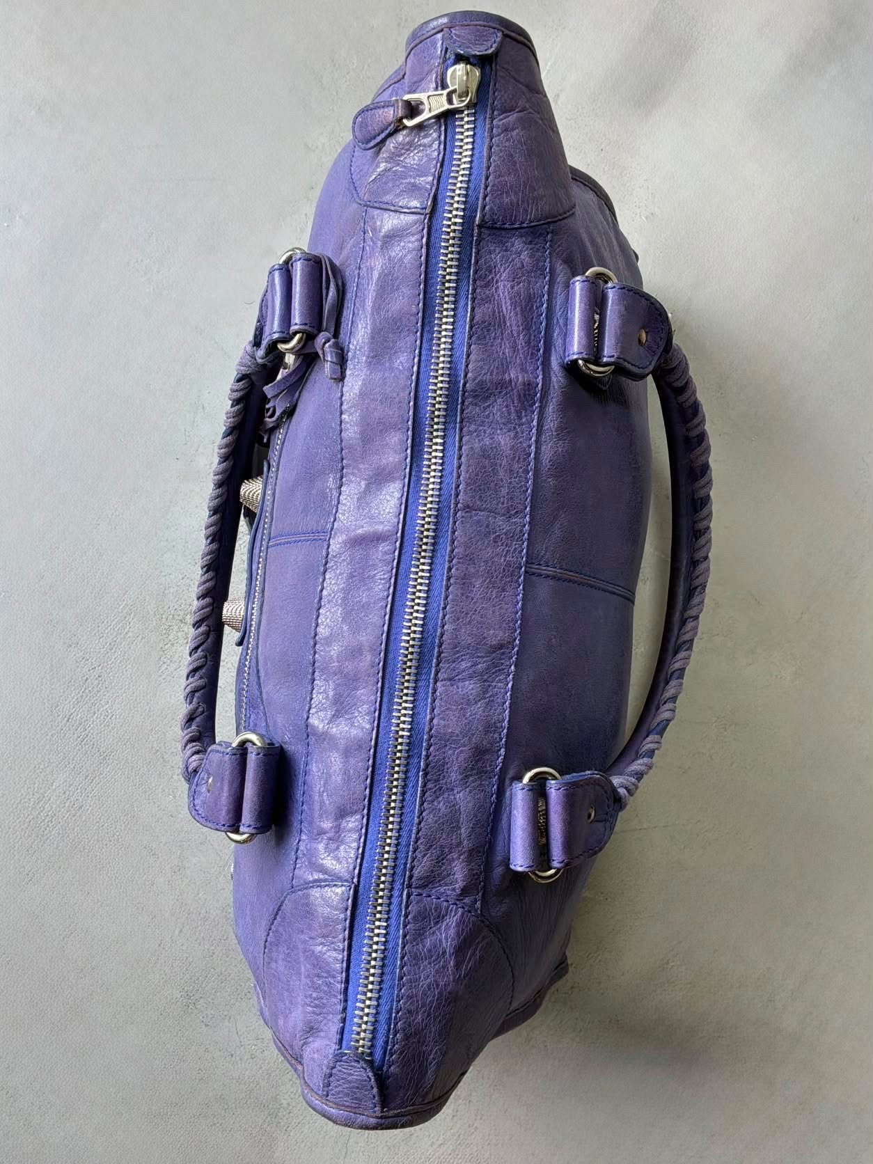 Balenciaga Work Giant 21 Purple Lambskin Bag