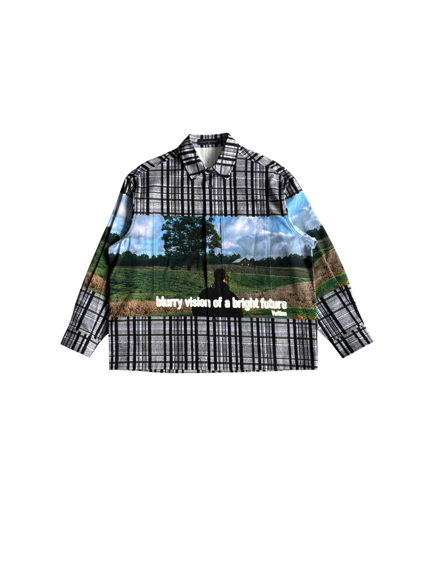 Louis Vuitton FW23 Blurry Vision Landscape Check Jacket