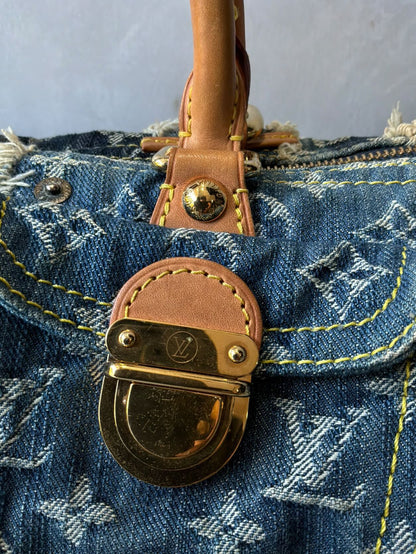 Louis Vuitton Denim Patchwork Speedy 30
