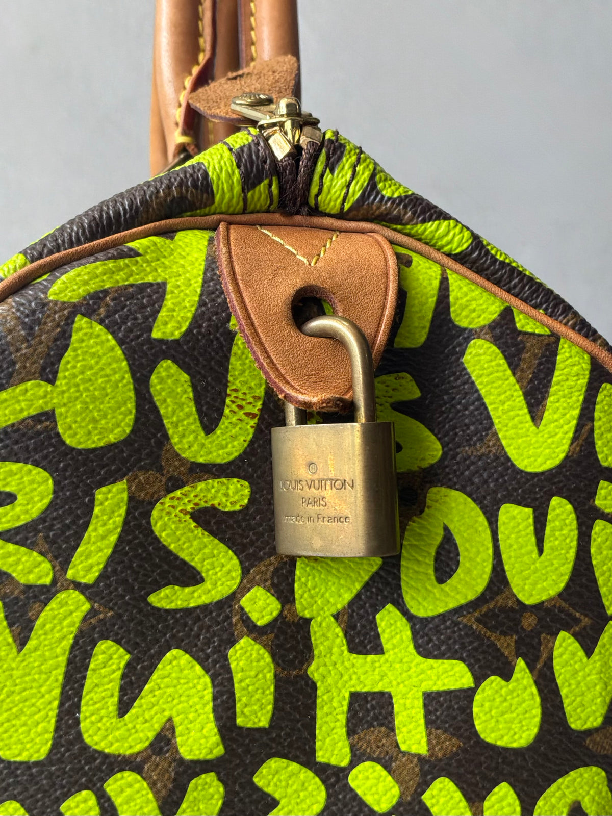 Louis Vuitton x Stephen Sprouse Green Graffiti Speedy 30 Bag