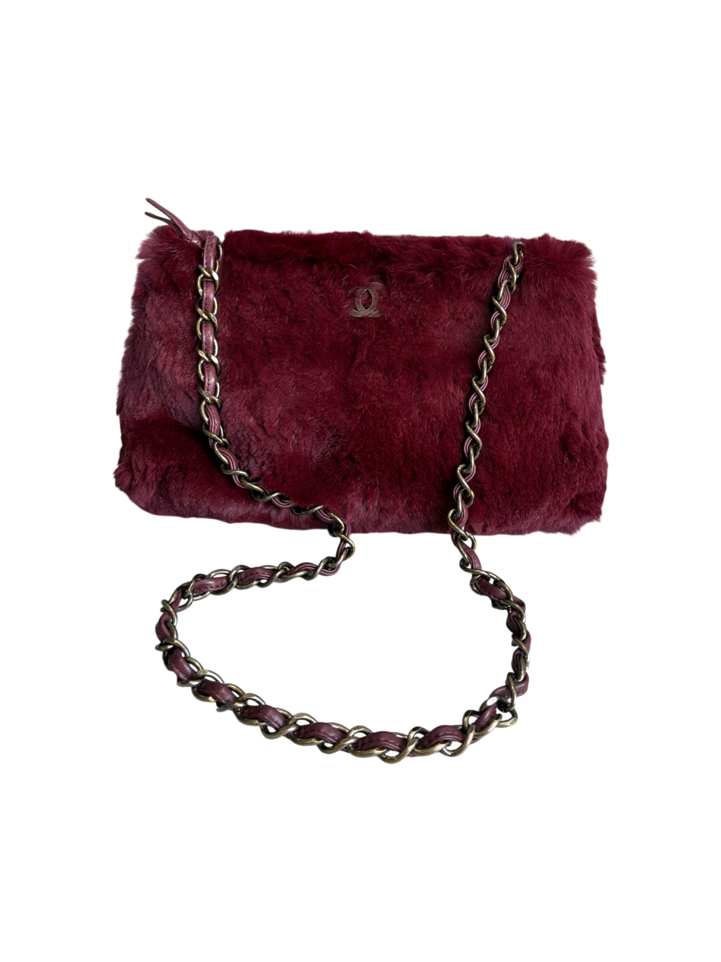Chanel Vintage Rabbit Fur Shoulder Bag