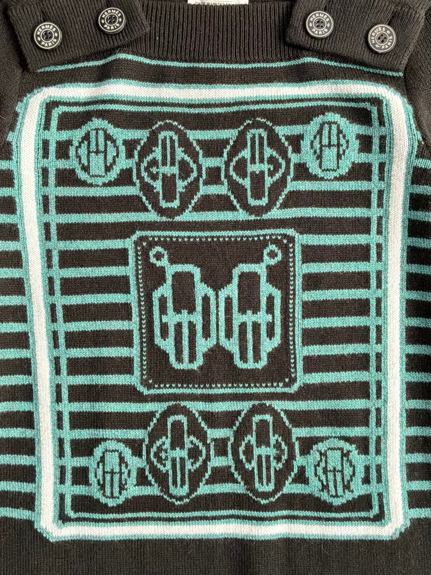 Hermes Geometric Pattern Cashmere Dress