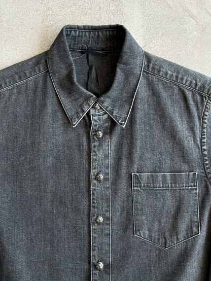 Chrome Hearts Selvedge Denim Workdog Cross Patch Shirt