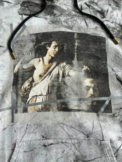 Off White Caravaggio Marble Print Hoodie