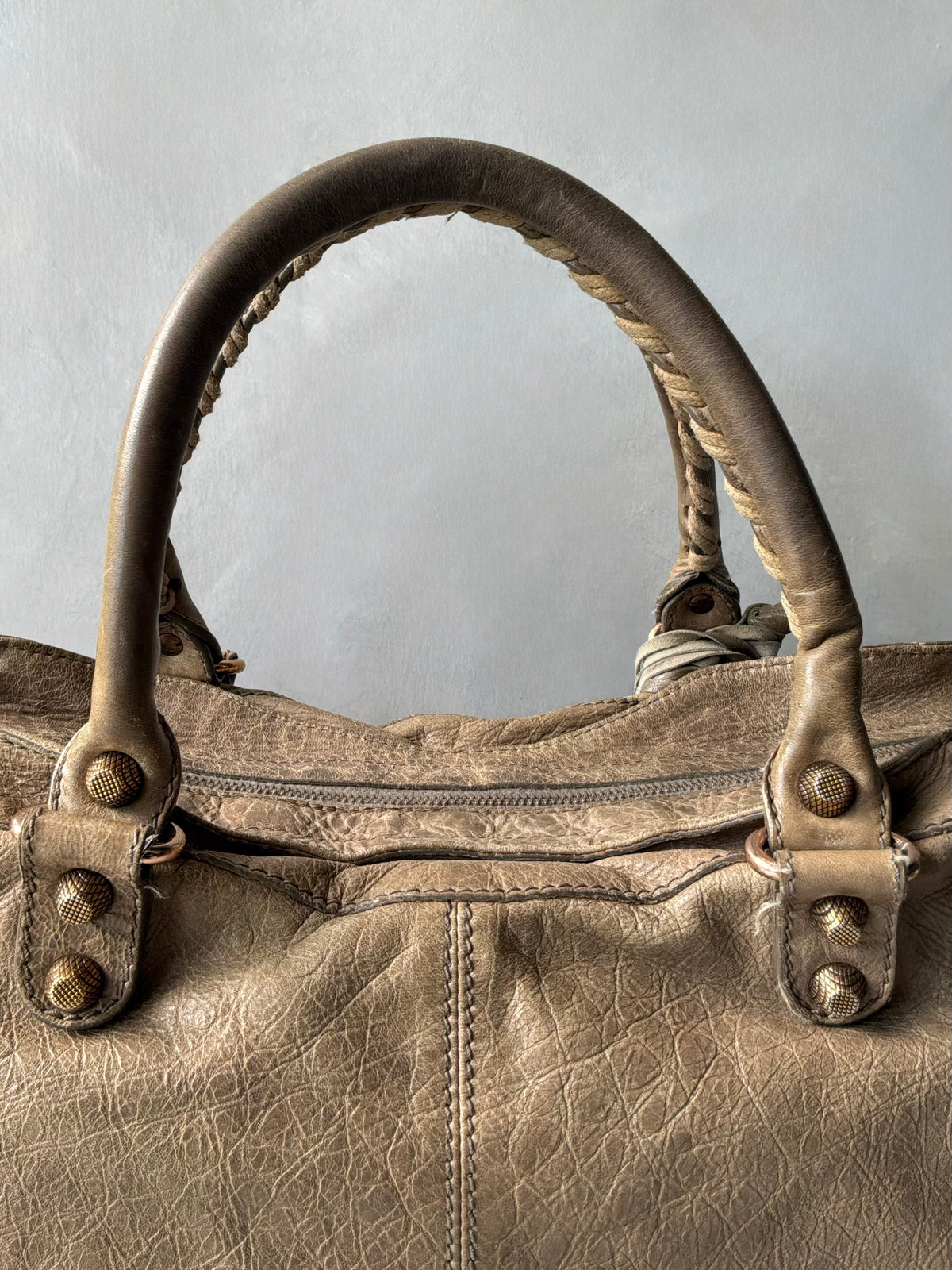 Balenciaga Part Time Taupe on Bronze Giant 12 Lambskin Bag