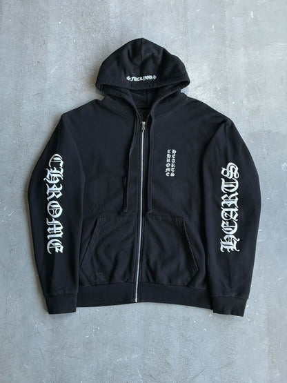Chrome Hearts Sleeve Script Zip Hoodie