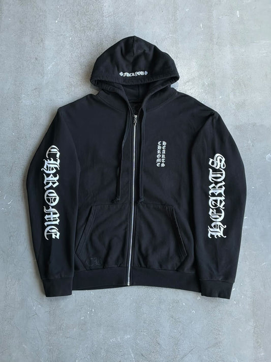 Chrome Hearts Sleeve Script Zip Hoodie