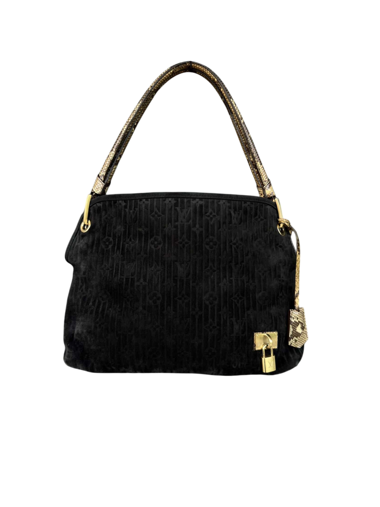 Louis Vuitton Limited Edition Suede Monogram Python Bag