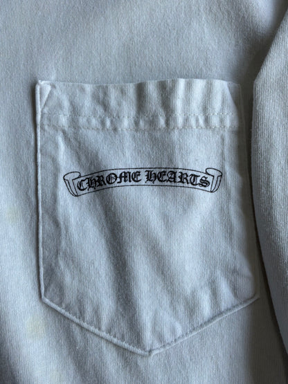 90s Chrome Hearts Flame Sleeves Spine Cross Longsleeves