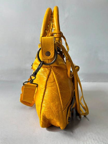 Balenciaga Le First Mustard Lambskin Bag