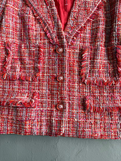 Chanel Vintage Pink Tweed Blazer