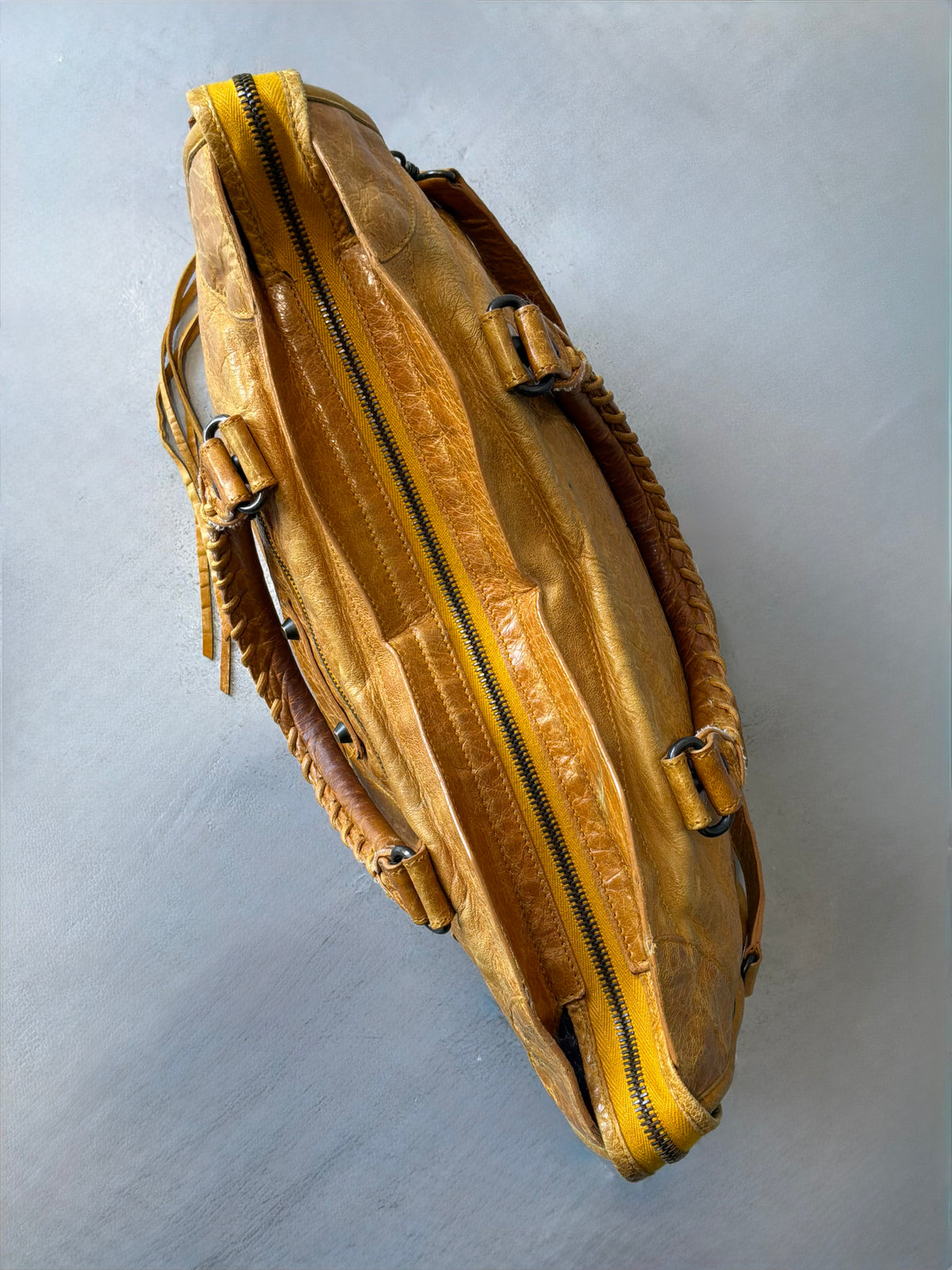 Balenciaga Classic City Yellow on Brass Lambskin Bag