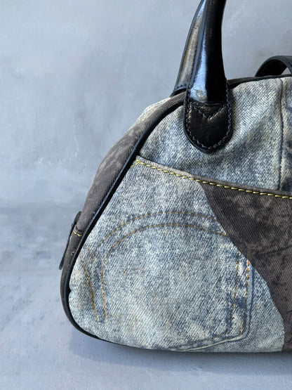 Dior Denim Speedway Saddle Bowler Bag