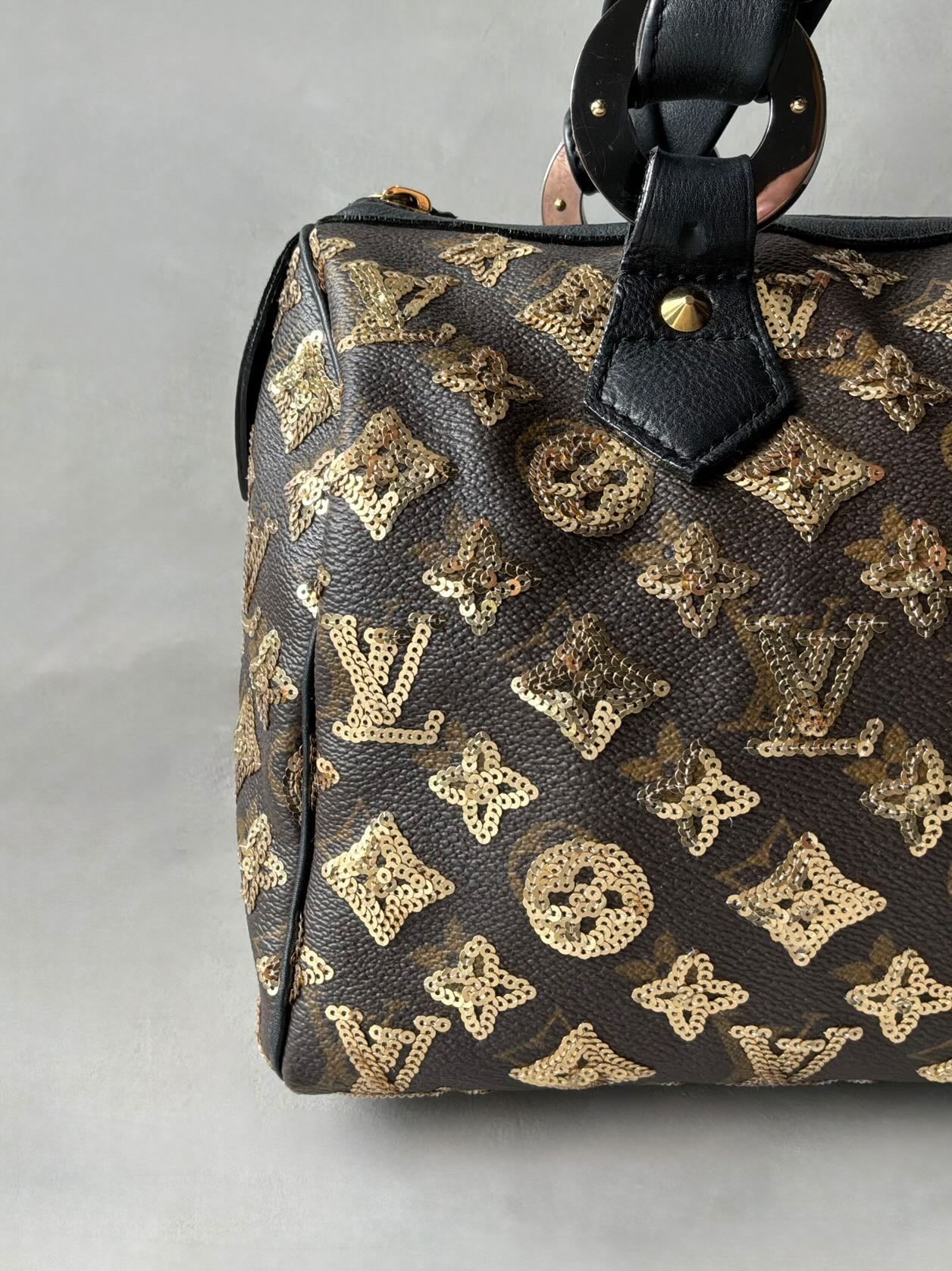Louis Vuitton Gold Sequins Speedy 28 Bag