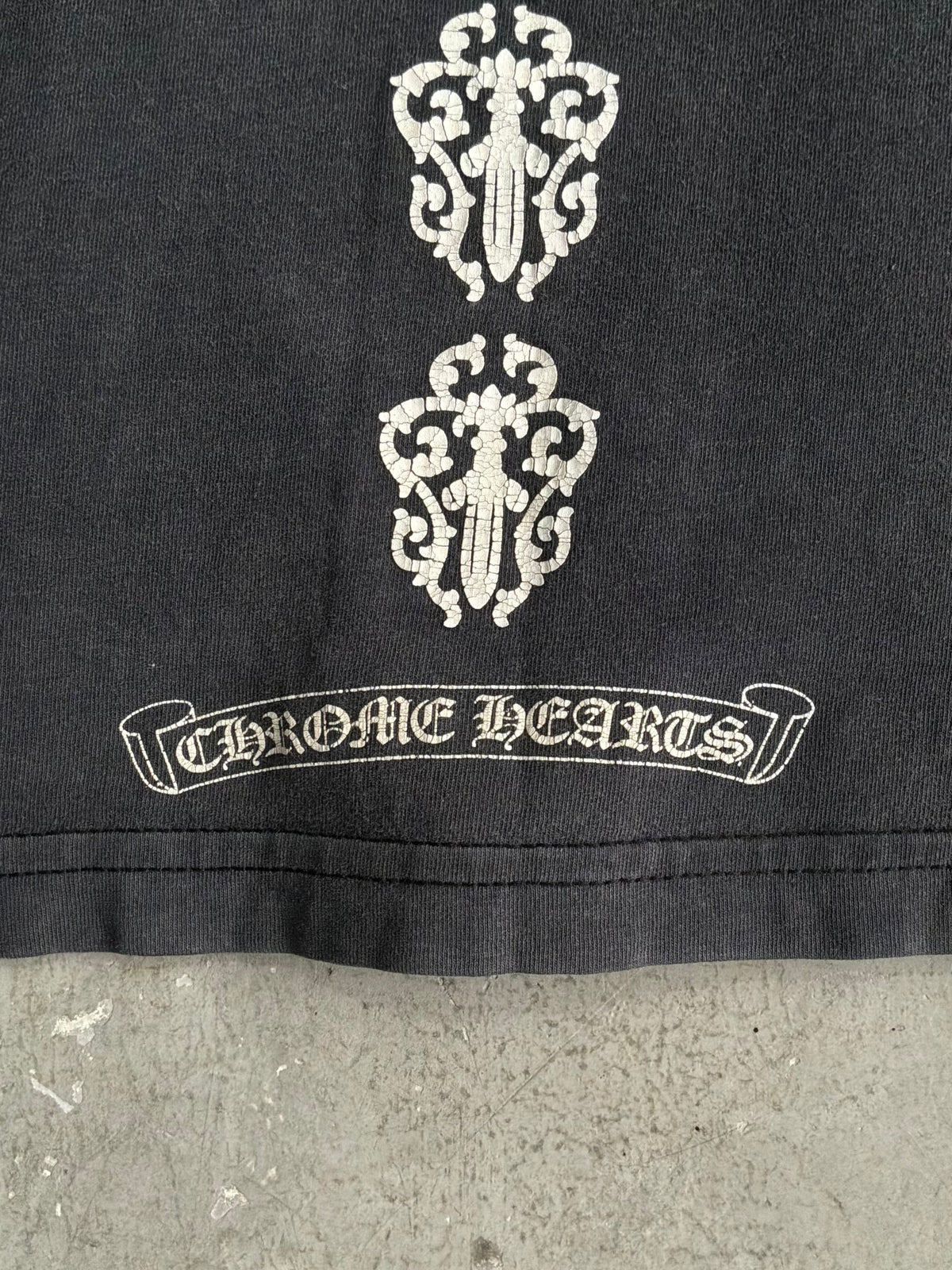 Chrome Hearts Vine Dagger Spine Black Tee