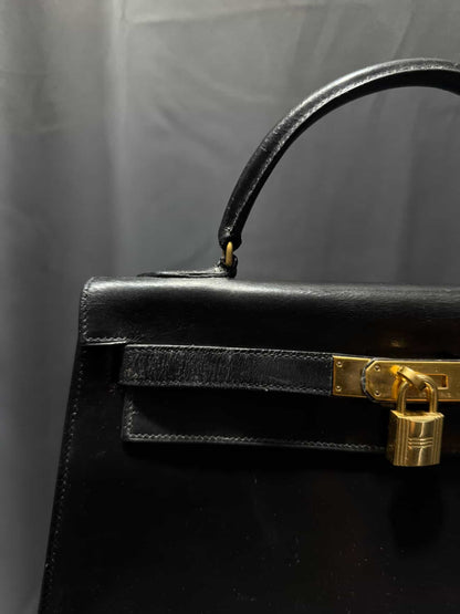 1984 Hermes Kelly Box 32 N Circle Stamp