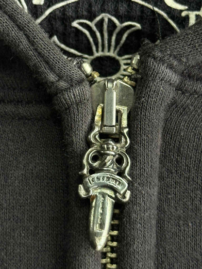 Chrome Hearts Scroll Logo Thermal Zip Up Hoodie