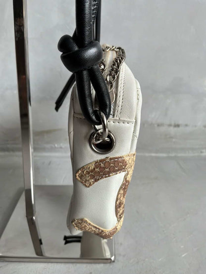 Chanel Ligne Cambon Snakeskin CC Pochette Bag
