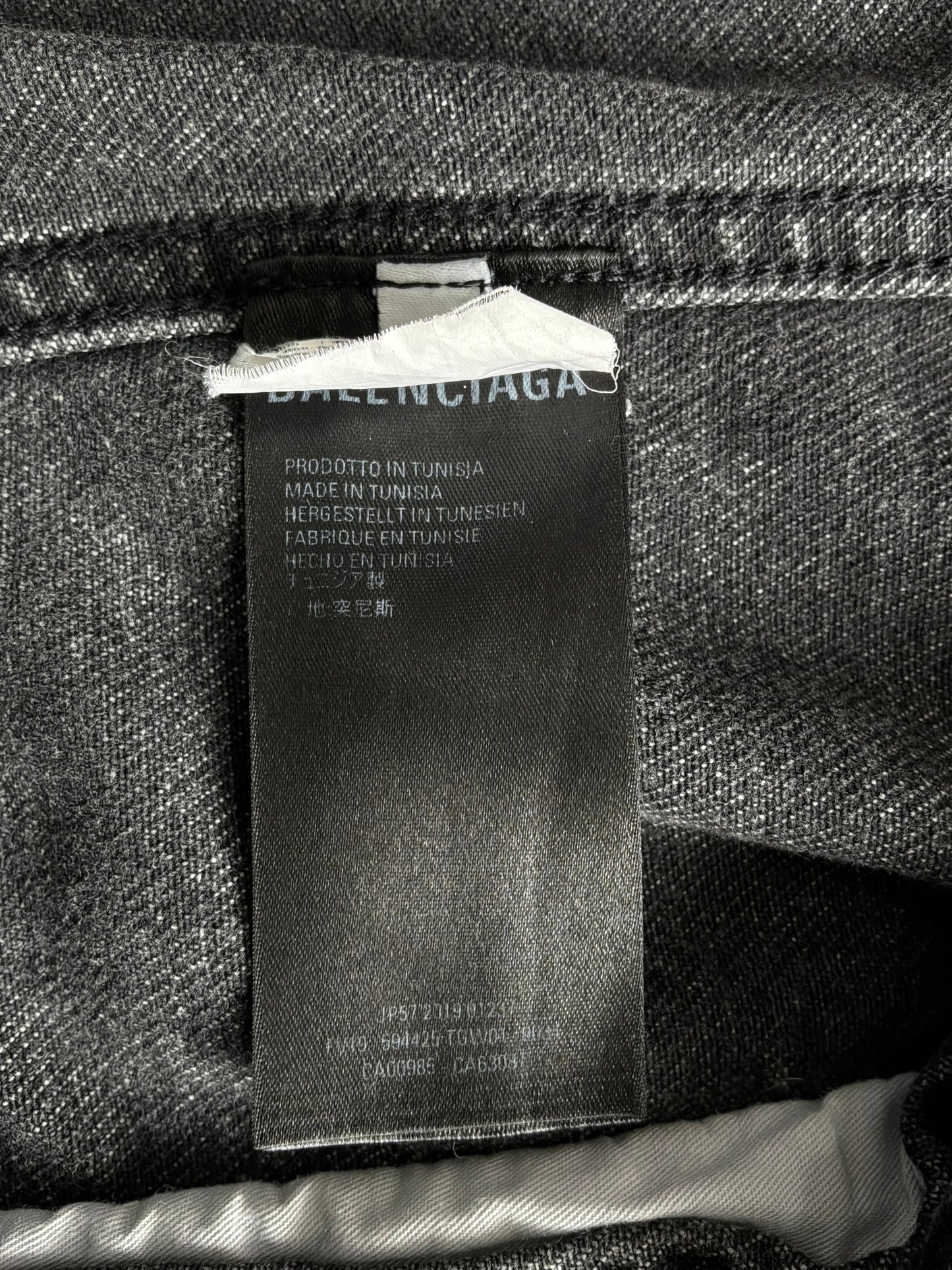 Balenciaga Rue De Paris Washed Denim Jacket
