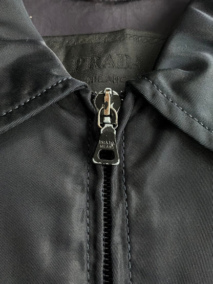 Vintage Prada Navy Nylon Harrington Jacket