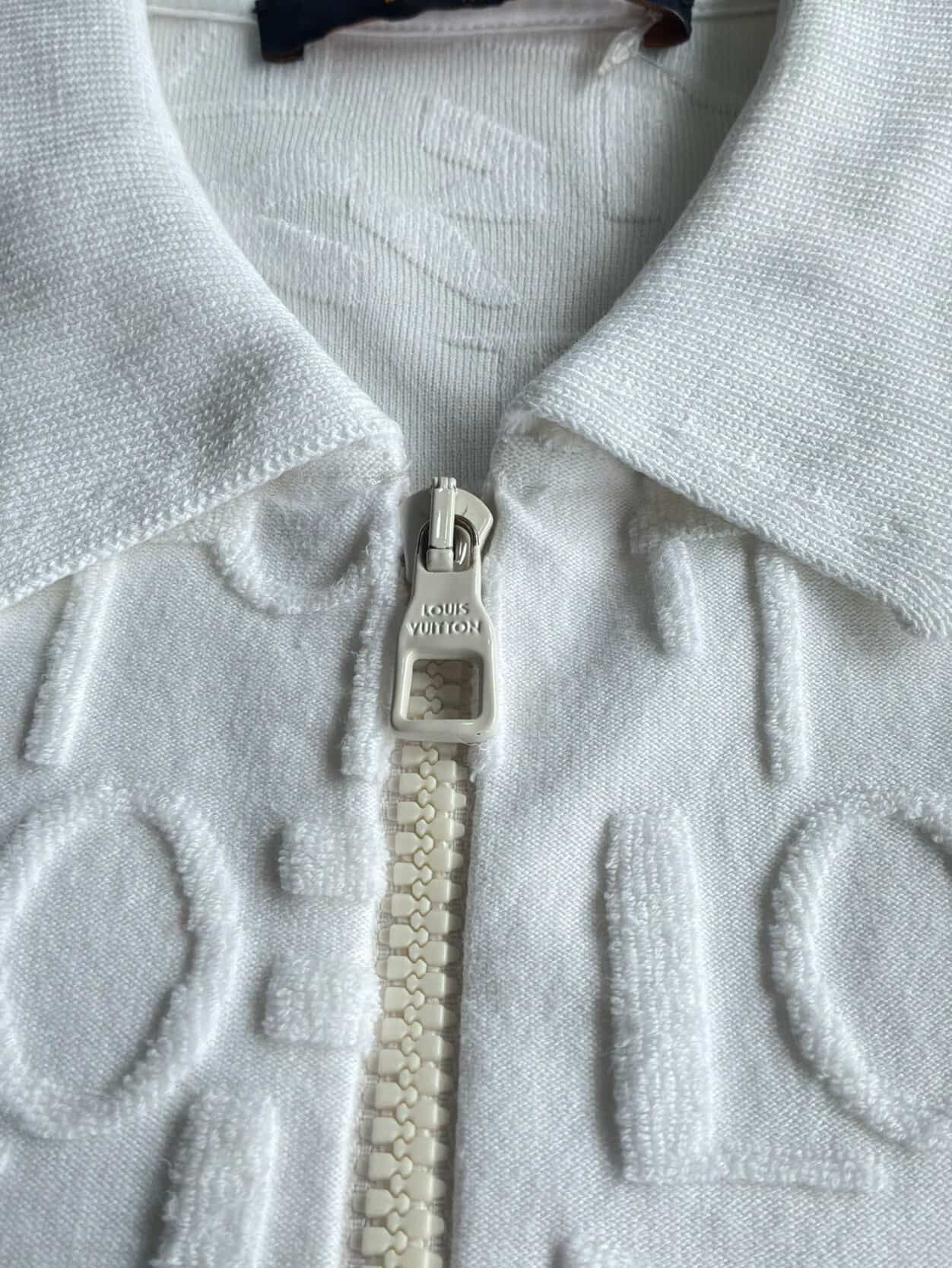 Louis Vuitton Embossed Logos Half Zip Polo