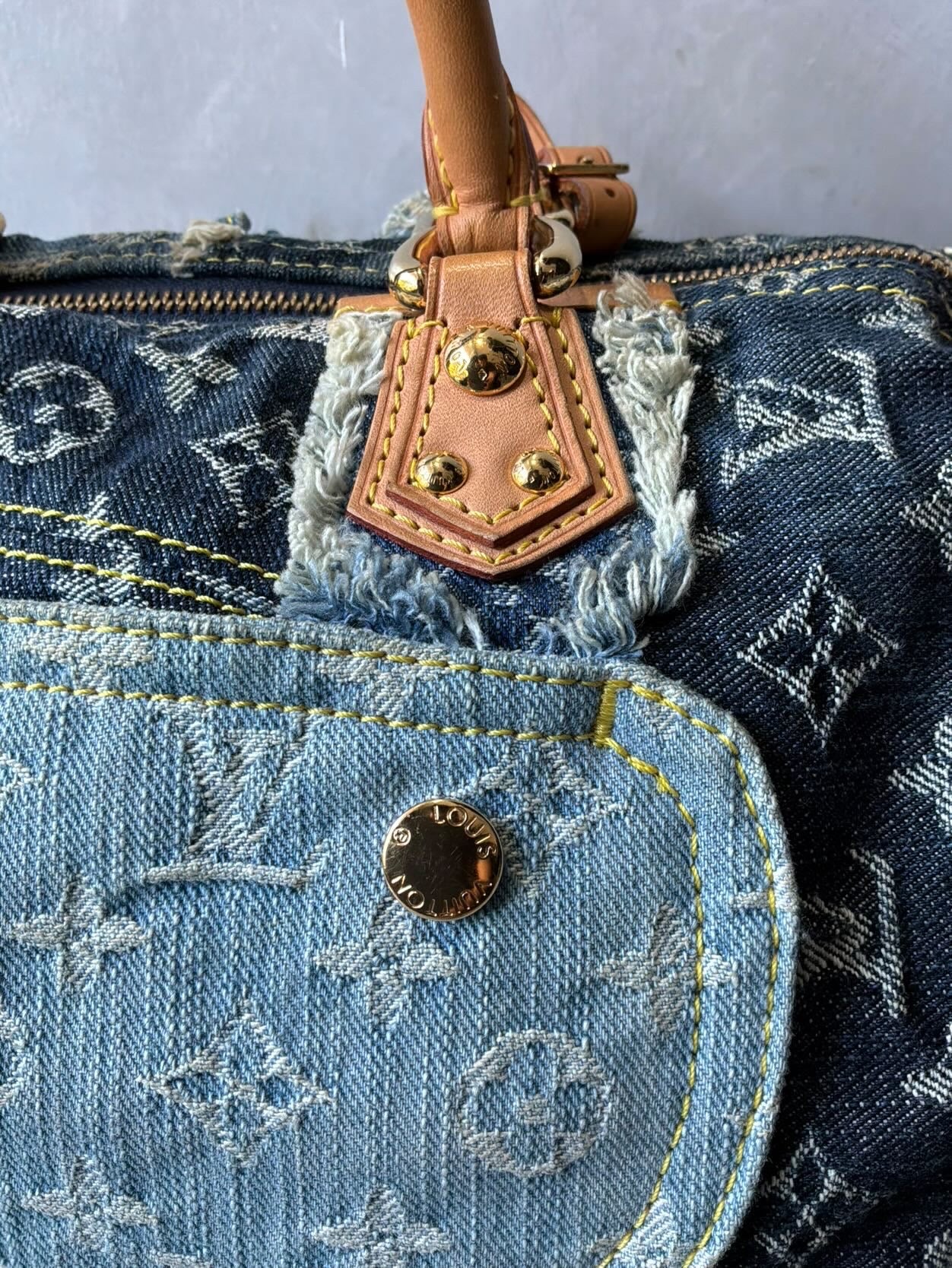 Louis Vuitton Denim Patchwork Speedy 30