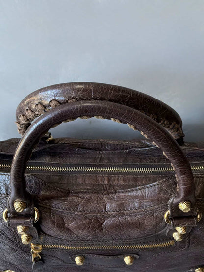Balenciaga Classic City Giant 12 Choco Brown Lambskin Bag