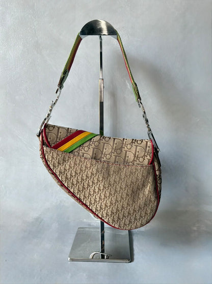 Dior John Galliano Rasta Saddle Bag
