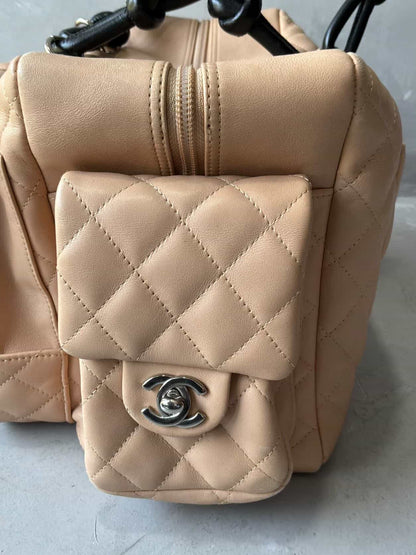 Chanel Cambon Ligne Beige Reporter Bag