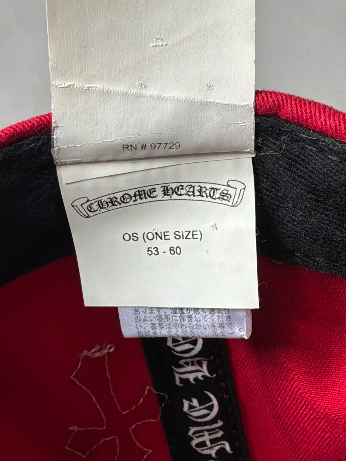 Chrome Hearts Red & White Multipatch Baseball Hat