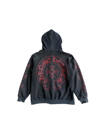 Chrome Hearts Red Horseshoe Hoodie