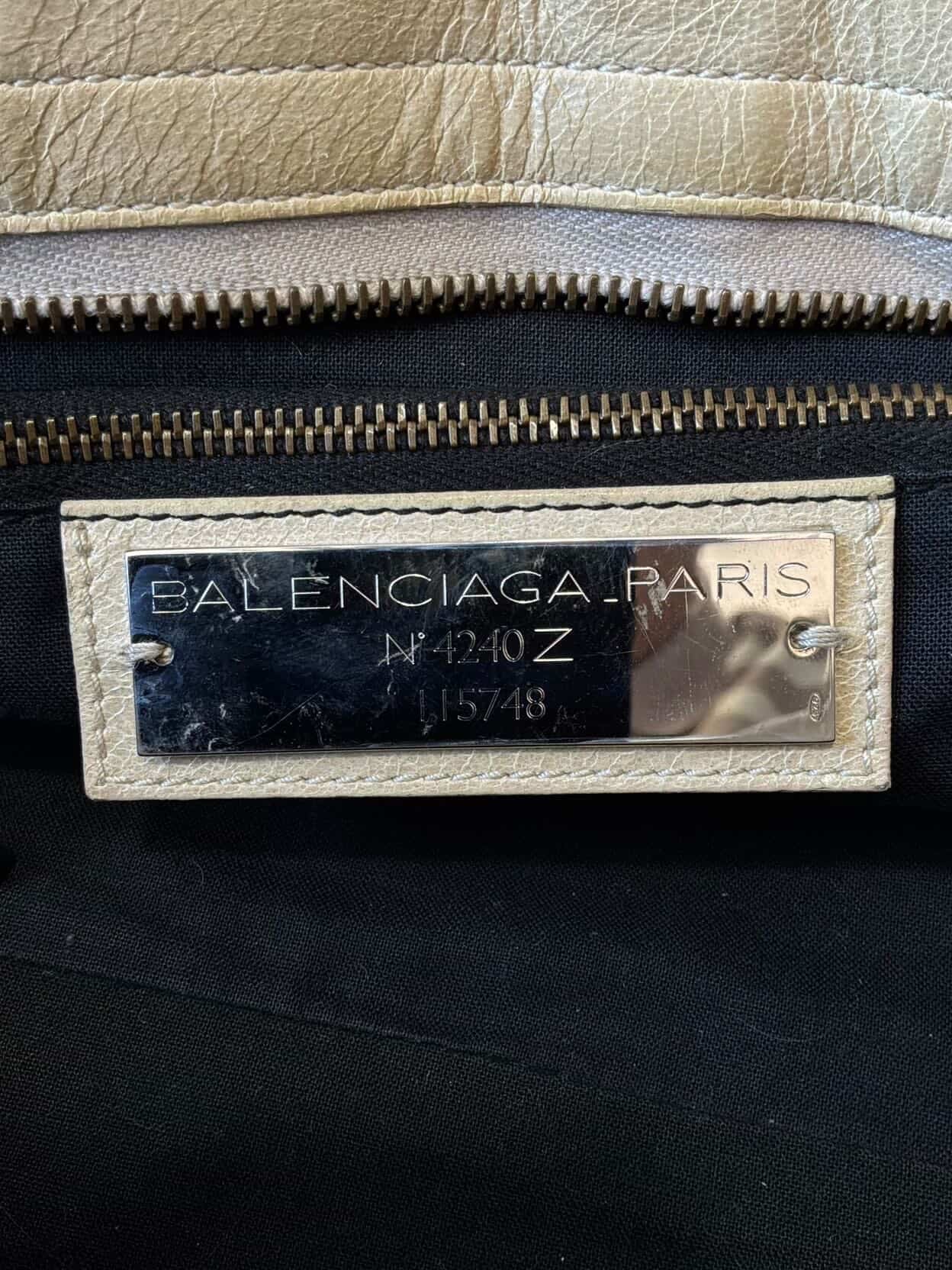 Balenciaga Classic City Beige Lambskin Bag